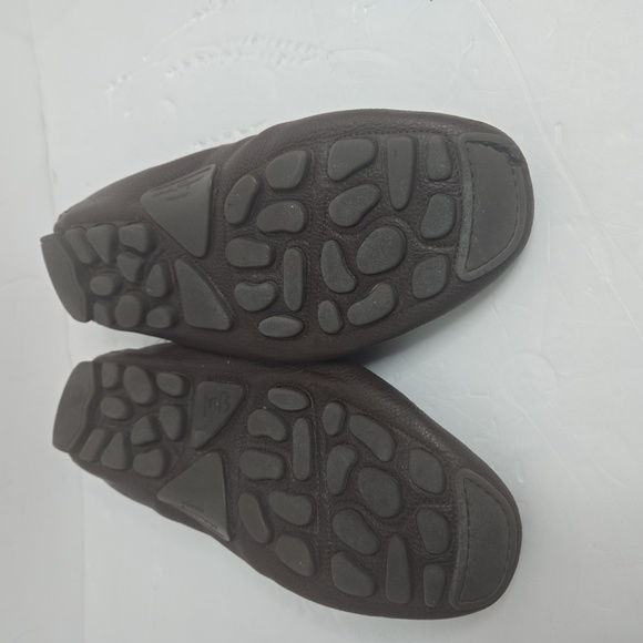 Salvatore Ferragamo Mens Parigi Brown Leather Square Toe Loafers Shoes Used - Picture 8 of 10